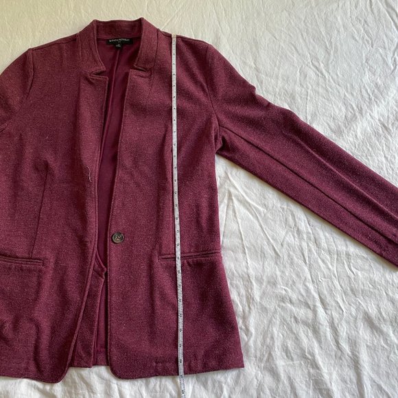 Banana Republic Ponte Knit Raspberry Blazer Women's Medium - Picture 4 of 6
